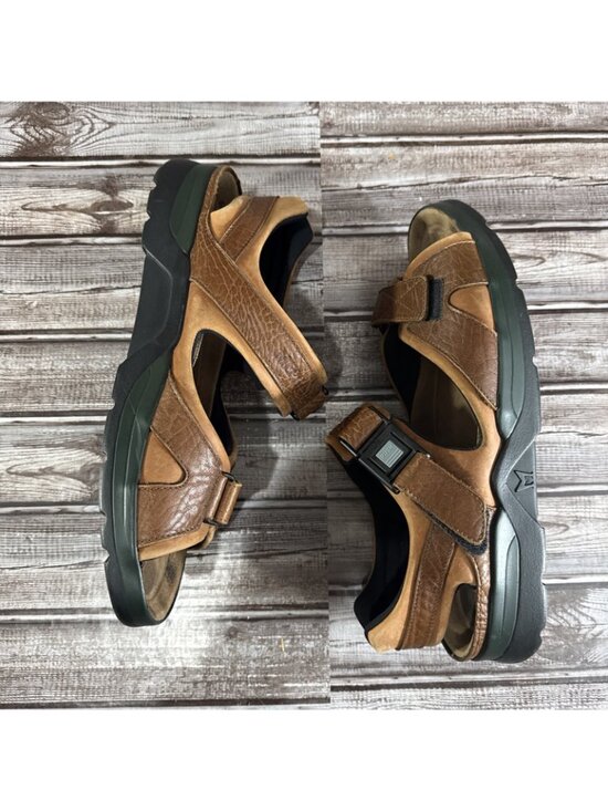 Mephisto Men’s Size 45 EU Size 12 US Leather  Chestnut Shark Sandals main image 4